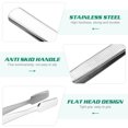 thumbnail image 4 of CIMAXIC 2pcs Stamp Tweezers Stainless Steel Philately Stamps Collector Tools Flat Paddle End Stamp Tongs Tweezers,4.33"X0.39"X0.39", 4 of 5