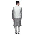 thumbnail image 3 of Atasi Ensemble Kurta Pyjama Imprimé Veste Col Mandarin Chemise Ethnique Traditionnelle, 3 of 5