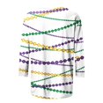 thumbnail image 5 of Outfmvch Chemises Mardi Gras pour Femmes, Manches 3/4 Hauts pour Femmes, Tenue Mardi Gras pour Femmes, Blouses pour Femmes, Hauts d'Entraînement pour Femmes, Tunique Graphique de Carnaval Manches 3/4 Col Rond Blouse Marron TG, 5 of 5