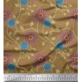 thumbnail image 1 of Soimoi Polyester Crepe Fabric Artistic Floral Decor Fabric Printed Yard 52 Inch Wide, 1 of 3