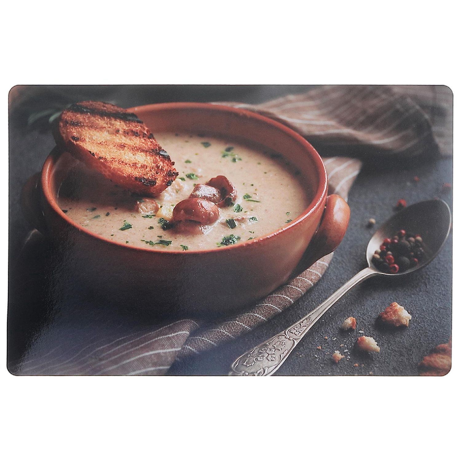 Soupe De Champignons En Plastique 12 X 18 - Ensemble De 12
