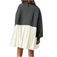 thumbnail image 5 of Dvkptbk Robes pour Femmes Décontractées à Col Rond, Robes Patchwork, Robe Grande Taille, Mode, Manches Longues, Longueur Genou, 5 of 5