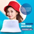 thumbnail image 4 of All Seasons Bucket Hat Exquisite Fishermen Caps Stylish Headwear Fashion Accessory with Solid Color for Outing Travel Wearing Yellow, 4 of 8