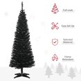thumbnail image 4 of HOMCOM Pencil Christmas Tree, Slim Xmas Tree with Realistic Branches, 4 of 10