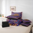 thumbnail image 4 of YST Ensemble de Literie Vintage à Mandala Floral, Couette Boho Rouge Violet Format Double, Ensemble 7 Pcs Tout-en-un, 4 of 4