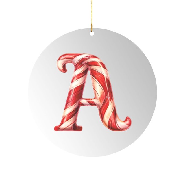 26 Letter Ornament Cane Candy Letter Ornament