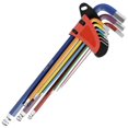 thumbnail image 2 of 9Pcs Metric Allen Key Set Metal Hex Key Allen Wrench Set 9 Sizes Chrome Vanadium Steel Long Arm Hex Key Kit with Ball End and Color Coding for Repair Furniture Car Bike Toy, 2 of 11