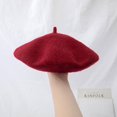 thumbnail image 1 of LinYooLi Ishihara Rimi Hat Vintage British Wool Beret Thick Japanese Painter Hat Korean Version Versatile Pumpkin Hat Girl, 1 of 9
