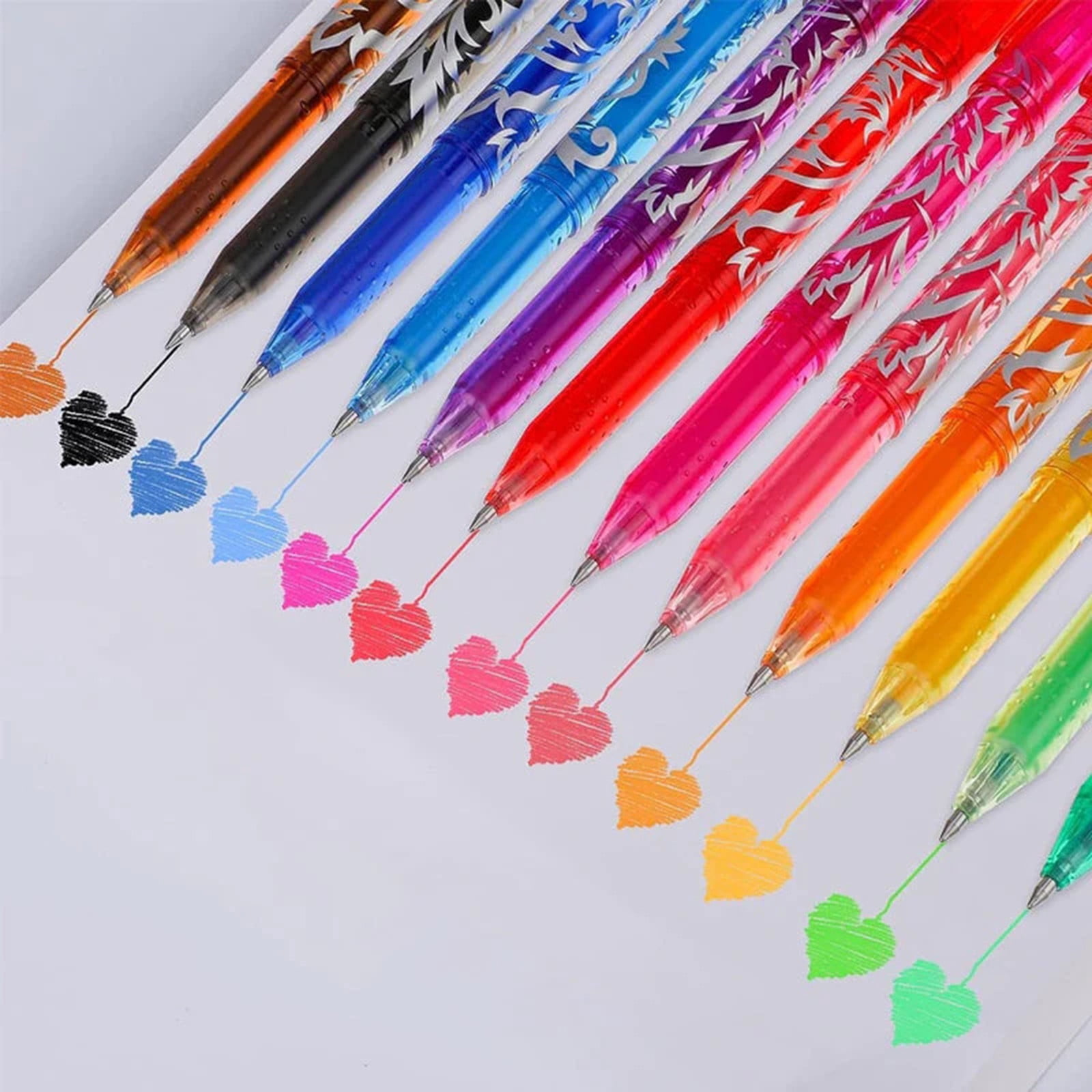 TopLLC Erasable Ballpoint Pen, Fine Point, 0.5mm, Assorted Ink Colors, 15 Count