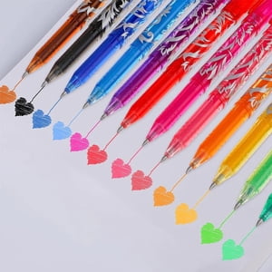 TopLLC Erasable Stylo à bille, pointe fine, 0.5mm, Couleurs d'encre assorties, 15 Nombre