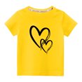 thumbnail image 1 of MeetoTime T-shirt en Coton pour Tout-Petits Enfants Garçons Filles Col Rond Saint-Valentin Imprimé Manches Courtes Haut Tee 3-10 Ans, 1 of 4