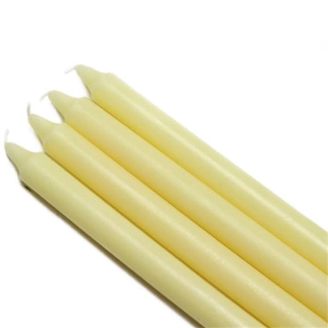 10 in. Straight Taper Candles, Ivory - 12 Piece
