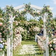 thumbnail image 1 of Guirlande Artificielle avec Roses Blanches et Gypsophile pour Décoration de Chemin de Table de Centre de Table de Mariage 66,9 Po, 1 of 7