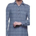 thumbnail image 4 of Atasi Kurta Pathani Classique à Col pour Garçons Chemise en Rayonne à Poche avant, 4 of 5