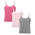 thumbnail image 3 of Timegard Camisoles 2 Pcs pour Femmes avec Soutien-Gorge Intégré Grande Taille Col Rond Respirantes Confortables Extensibles, 3 of 3