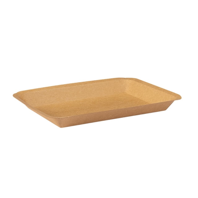 Food Trays Disposable 50Pc Fry Chicken Burger Disposable Paper Tray Food Grade Kraft Paper Dinner Tray Snack Paper Tray Biodegradables Barbecue Tray Paper Tray Paper Food Trays
