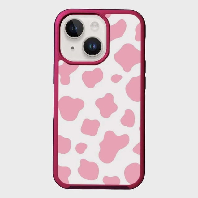 Caseco Étui iPhone 14 MagSafe Rose à Motif Vache