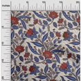 thumbnail image 2 of oneOone Viscose Chiffon Medium Blue Fabric Asian Floral Sewing Craft Projects Fabric Prints By Yard 42 Inch Wide, 2 of 5