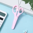 thumbnail image 1 of EGNMCR Childrens DIY Crafts Plastic Scissors Students Do Not Hurt Hands Resilient Scissors Kindergarten Round Head Wrapped Edges To Save Energy Scissors Child Scissors, 1 of 8