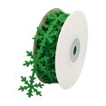 thumbnail image 1 of Christmas Window Decorations,Christmas Snowflake Ribbon Gift Wrapping Embossed Ribbon Holiday Desktop Window Fireplace Red Wine Bottle Decoration Total Length of Ribbon 196.85 Inches, 1 of 6