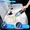 thumbnail image 4 of Mini Car Vacuum Cleaner Cordless Handheld Vacuum 2000mAh USB Rechargeable Vacuum for Car Home Office Cleaning, 4 of 8