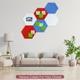 thumbnail image 5 of Unique Bargains Carreaux de Tableau d'Affichage en Feutre Autocollants Hexagonaux, Gris 4 Pack, 5 of 5