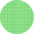 thumbnail image 1 of Ahgly Company Tapis Rond Lavable en Machine Intérieur Transitionnel Vert, 7 Pieds Rond, 1 of 7