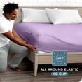 thumbnail image 3 of Bare Home Fitted Sheet - Premium 1800 Collection - Deep Pocket - Ultra-Soft Wrinkle Resistant - Full, Lavender, 3 of 7