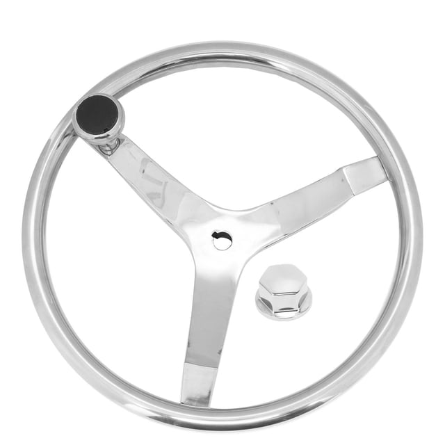 Boat Steering Wheel, Steering Wheel Weather Resistant With 5/8in -18 Nut Turning Knob For Yacht