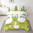 thumbnail image 2 of Duck Full Bedding Set 7-Piece Farmhouse Decor Comforter Set 7-Piece for Kids Boys Girls Teens,Yellow Florals Botancial Bed In A Bag,Cute Animals Rustic Sheet Set,Blue Green, 2 of 5