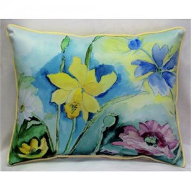 Betsy Drake HJ194 Betsys Fleurs Jeter Oreiller- 16 x 20 Po.