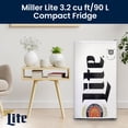 thumbnail image 3 of Miller Lite Compact Fridge w/ Bottle Opener, 3.2 Cu ft (90L), Refrigerator, White, 3 of 9