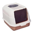 thumbnail image 4 of GROWTH TANK Enclosed Cat Litter Box Kitten Litter box Litter Tray Foldable Large Detachable Orange, 4 of 9