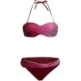 thumbnail image 3 of ORUYROP Retro Set Tow Women Swimsuit Front Two Halter Wrap Piece Print Piece Gradient Low Vintage Bikini, 3 of 5