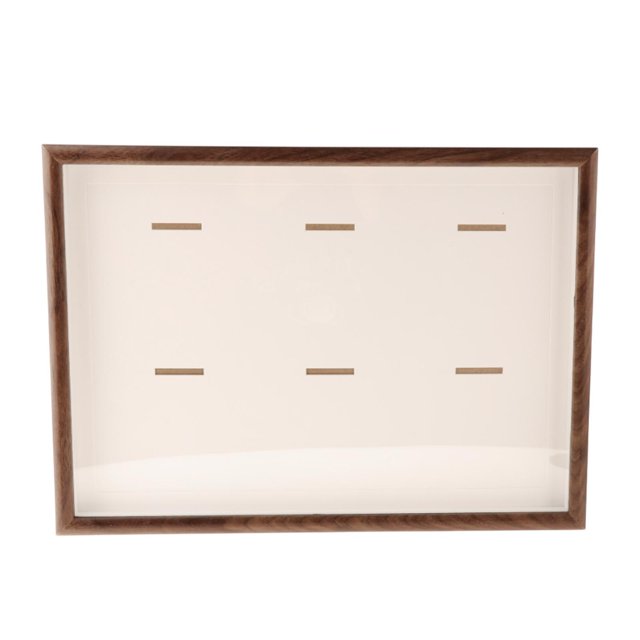 ZheElen Medal Storage Shadow Box Frame Collectible Wood for Insignia Pins Gymnastics Wood Color A3 Walnut Color A3