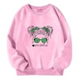 thumbnail image 3 of PMVFHDE Chandails pour Filles Chandails pour Enfants Filles Automne et Hiver Partie Lettre Imprimée Col Rond Manches Longues Chandail Rose, 7-8 Ans, 3 of 6