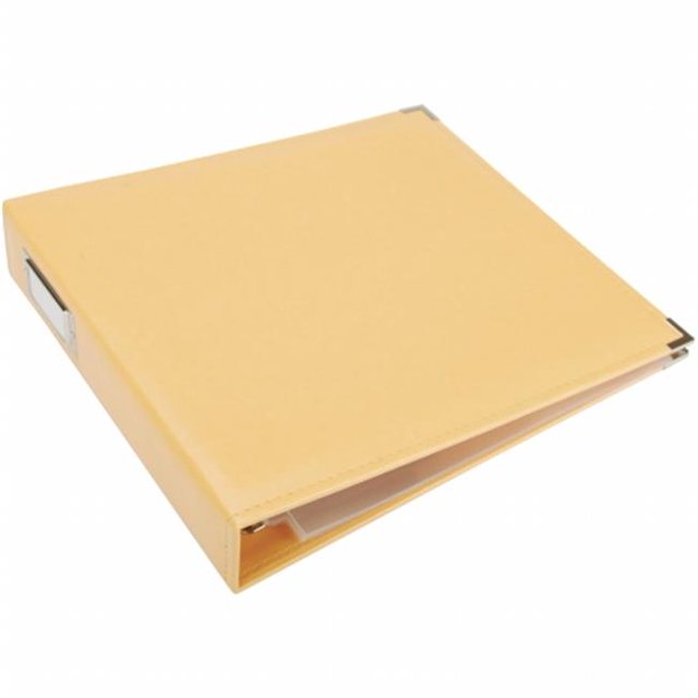 We R Memory Keepers WRRING12-60911 Classic Leather 3 - Ring Album 12 x 12 in. - Buttercup