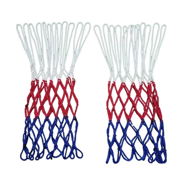 Heavy Duty Basketball Net, Bright Colors 2 Pcs Basketball Net Standard Size for Outdoor