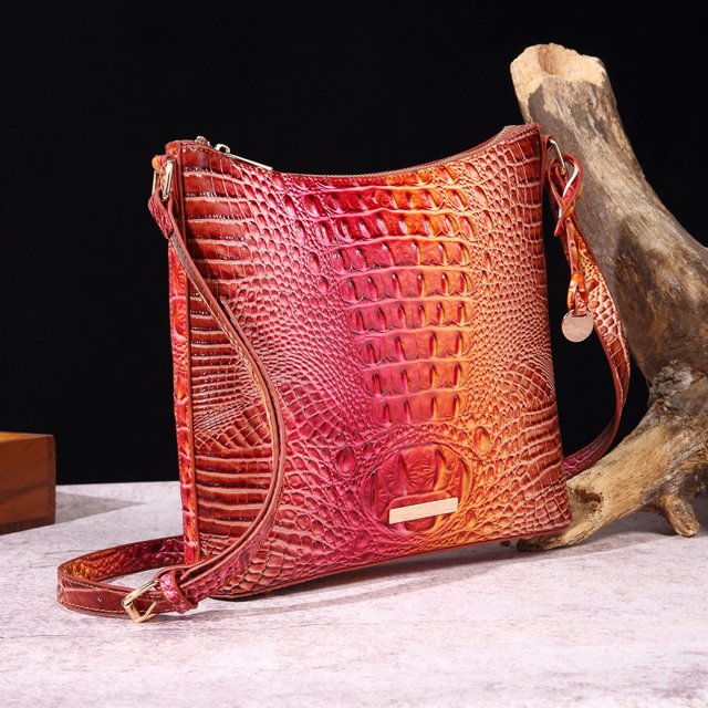 Retro crocodile pattern ladies handbag, daily match, all-match occasion,Colorful-2