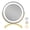Gold, variant on Gymax 16'' Round Makeup Vanity Mirror 3 Color Dimmable Lights Memory Function Black
