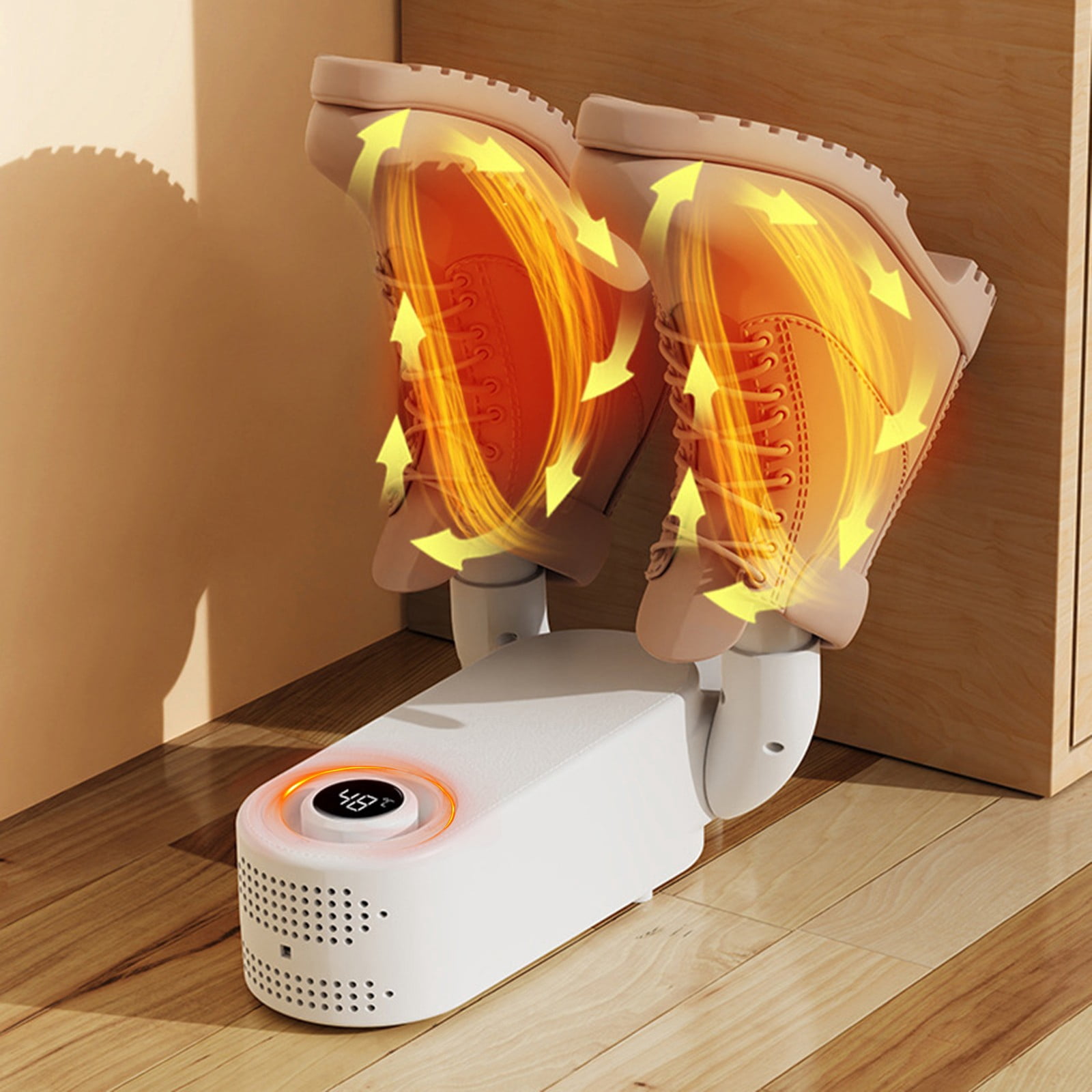 Boot Dryer For Boots Shoe Dryer With Heat Blower Glove Dryer Boot Warmer Adjustable Dry Rack Foldable Dry Ports Intelligent Timer