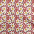 thumbnail image 1 of oneOone Silk Tabby Red Fabric Floral Sewing Craft Projects Fabric Prints By Yard 42 Inch Wide, 1 of 4