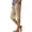 Khaki, variant on Thigh Society Shorts for Women White Linen Bermuda Shorts Womens Casual Loose Summer Cotton Linen Beach Shorts with Pockets White XXL