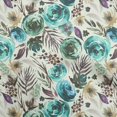 thumbnail image 1 of oneOone Cotton Poplin Teal Green Fabric Florals Craft Projects Decor Fabric Printed By The Yard 42 Inch Wide-R1, 1 of 4