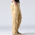 thumbnail image 4 of Birdeem Mens Outdoors Thick Straight-Leg Pants Mountain Climbing Multi-Pocket Overalls Trousers, 4 of 12