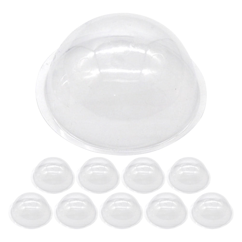 Miangastore 10 Pcs Demi-Couvercles Ronds pour Bricolage, Plastique Transparent, Demi-Sphères pour Scènes de Noël, Durables