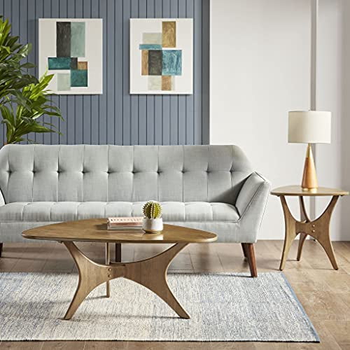 INK+IVY Table Basse en Bois Blaze Triangle avec Finition Brun Clair