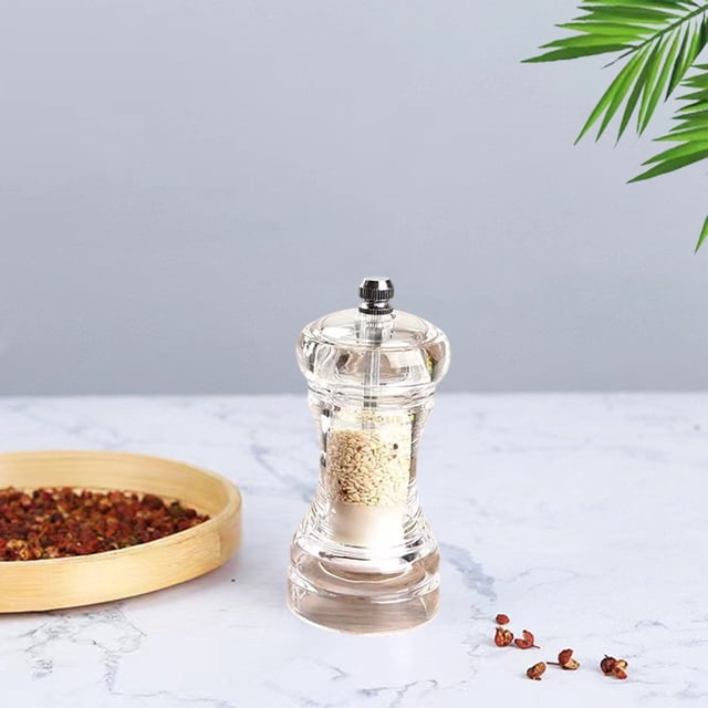 YYHQDS Transparent Manual Pepper Grinder, Customizable Ceramic Core Spice Grinder, Kitchen Seasoning Bottle with Adjustable Thickness Settings Clearance Sales Today Deals Prime