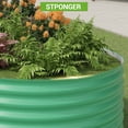 thumbnail image 3 of Jardin Surélevé en Acier Galvanisé Résistant aux Intempéries – Bac de Plantation Extérieur Robuste – Résistant à la Rouille, Installation Gratuite avec Outils, pour Légumes, Fleurs et Fines Herbes – Conception Ovale Robuste – Vert, 240x120x45 cm, 3 of 8