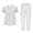 White, variant on Nfurl Nursing Uniform Scrub Sets for Women with 7 Pockets Short Sleeve V Neck Scrub Tops and Straight Leg Pants Nurse Uniform Set 2 Piece Black L